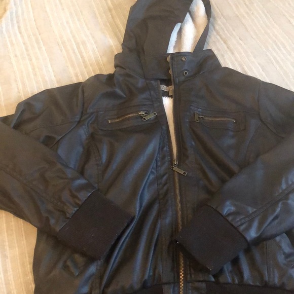 Ashley By 26 International Jackets & Blazers - Women’s 1X Faux Leather Black Jacket